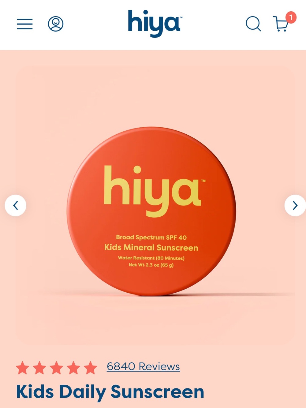 HIYA Sunscreen SPF 40